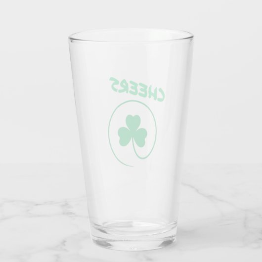 Verre Shamrock Clover Irlande Irlandais Cheers St Patric (Dos)
