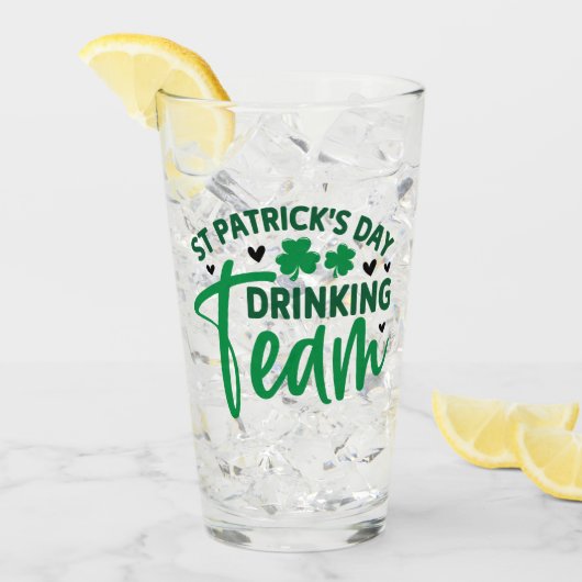 Verre Shamrock de l'équipe de boisson de la Saint Patric (Devant glace)