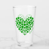 Verre Shamrock Feuille Clover vert Coeur St Patrick's Da (Devant)