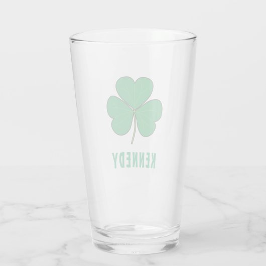 Verre Shamrock Green Clover Irlande Celtic Irish Nom (Dos)