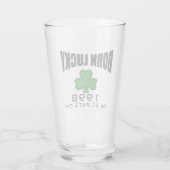 Verre shamrock irlandais chanceux soutenu par (Dos)