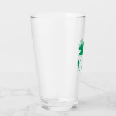 Verre Shamrock irlandais Green Clover Monogram Couple No (Droite)