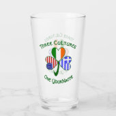 Verre Shamrock Personnalisé des drapeaux irlandais (Dos)