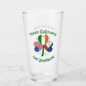 Verre Shamrock philippin irlandais des drapeaux américai (Dos)