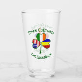 Verre Shamrock roumain irlandais drapeaux américains Per (Dos)