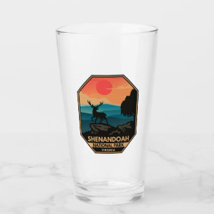 Verre Shenandoah Parc national Deer Minimal Emblem Rétro
