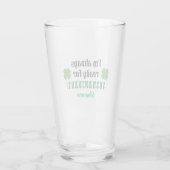Verre Shenanigans Funny St. Patrick's Day Bière Pint (Dos)