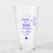 Verre Shhhh c'est 60e anniversaire ajouter nom violet es (Dos)