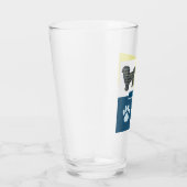 Verre Shih Tzu Silhouette Chien & Paw Y&B Grid (Droite)