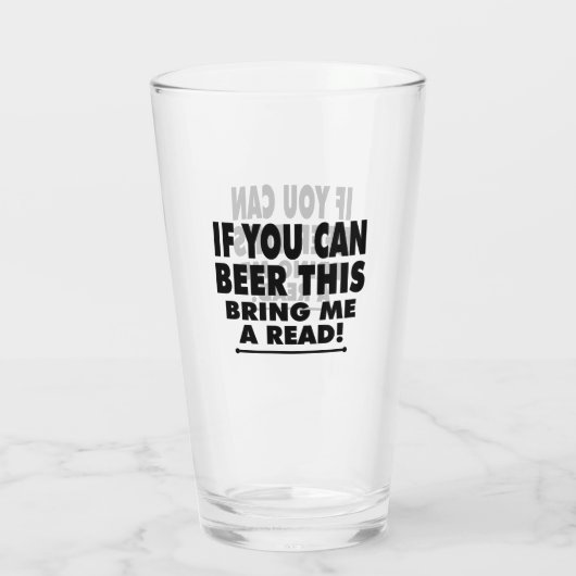 Verre Si Vous Pouvez Bière Cela Apportez-Moi Une Lecture (Dos)