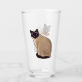 Verre Siamese cat cartoon (Devant)