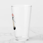 Verre Siamese Père Noël Chat Ho Ho Ho | Drôle Noël Kitty (Gauche)