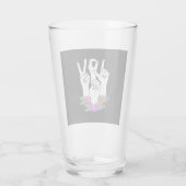 Verre Signe main ASL de l'enseignant (Dos)