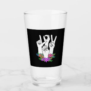 Verre Signe main ASL de l'enseignant