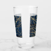 Verre Silhouette Arbre d'Or moderne Design bleu minimal (Gauche)