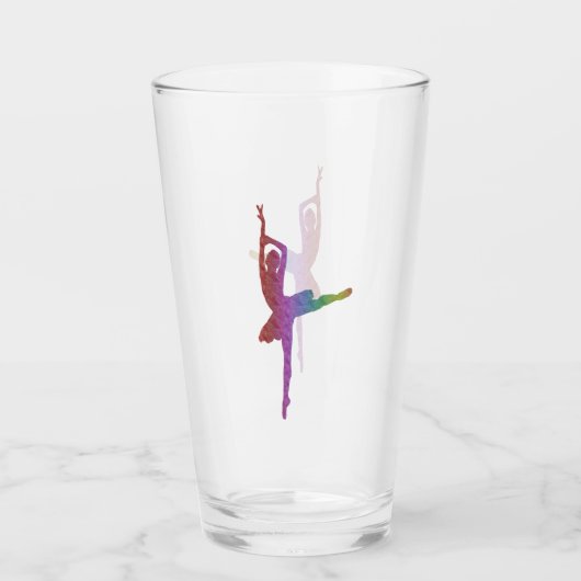 Verre Silhouette Ballerina | Danse élégante de ballet (Devant)