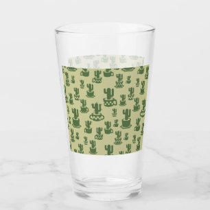 Verre Silhouette de cactus succulent en tasses et pots
