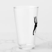 Verre Silhouette de chien de fox-hound anglais (Droite)