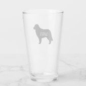 Verre Silhouette de chien de Leonberger avec l'amant (Dos)