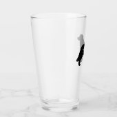 Verre Silhouette de chien de Leonberger avec l'amant (Droite)