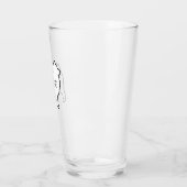 Verre Silhouette de chien Samoyé Outline Personnalisé (Gauche)