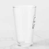 Verre Silhouette de chien Samoyé Outline Personnalisé (Droite)