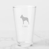 Verre Silhouette de chien Terrier de Boston personnalisé (Dos)