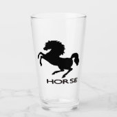 Verre Silhouette du cheval d'élevage (Devant)