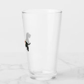 Verre Silhouette florale à poils durs Dachshund (Gauche)