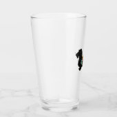 Verre Silhouette florale à poils durs Dachshund (Droite)