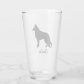 Verre Silhouette GSD de chien de berger allemand (Dos)