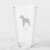 Verre Silhouette noire de chien de Schnauzer (Dos)