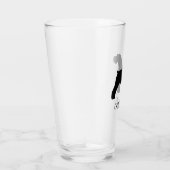 Verre Silhouette noire de chien de Schnauzer (Droite)