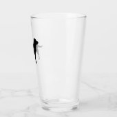 Verre Silhouette noire de labrador retriever (Gauche)