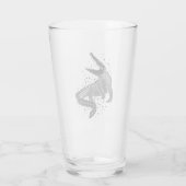 Verre Silhouette noire d'un crocodile (Dos)