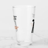 Verre Silhouette noire et basket orange (Gauche)