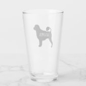 Verre Silhouette portugaise de chien d'eau personnalisée (Dos)