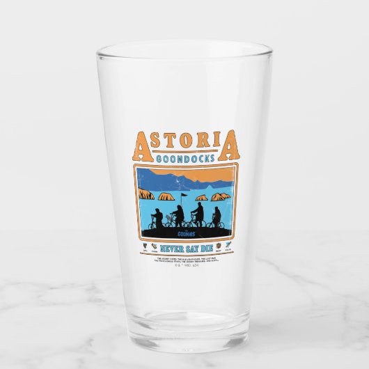 Verre Silhouettes des Goonies sur les Goondocks d'Astori (Devant)