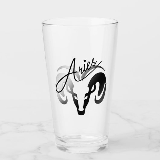 Verre Silver Aries le bélier Zodiac (Devant)