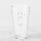 Verre Simple Calligraphie noir 30e anniversaire (Dos)