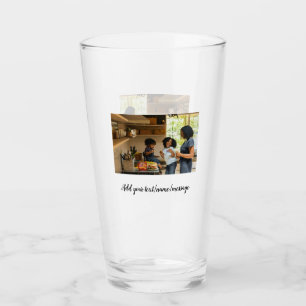 Verre simple collage de photos nom famille maman minimal