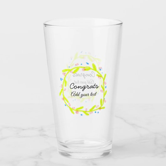 Verre Simple congratulation graduation add your (Devant)