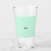 Verre Simple couleur unie ajouter nom texte monogramme  (Dos)