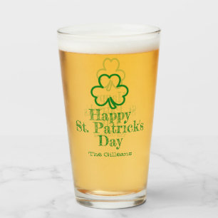 Verre Simple Elegant Jour de la Saint Patrick Shamrock c