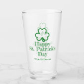 Verre Simple Elegant Jour de la Saint Patrick Shamrock c (Devant)