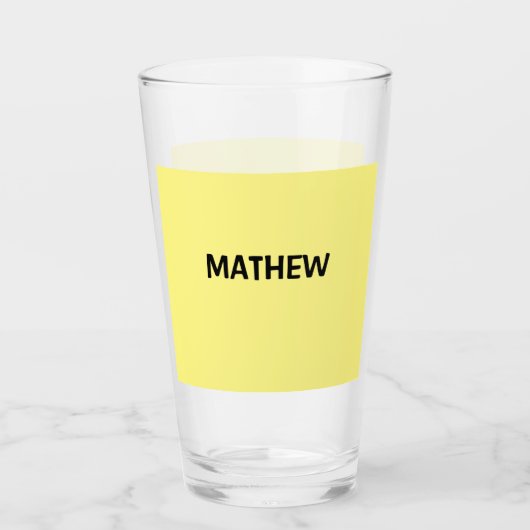 Verre simple initial letter monogram add your name lett (Devant)