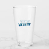 Verre simple lettre initiale monogramme ajouter votre no (Dos)