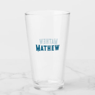 Verre simple lettre initiale monogramme ajouter votre no