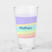 Verre simple lettre initiale monogramme ajouter votre no (Dos)