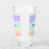 Verre simple lettre initiale monogramme ajouter votre no (Gauche)